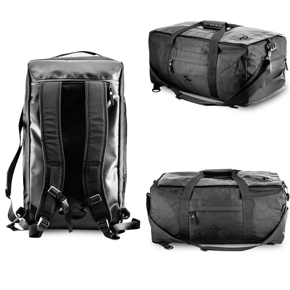 Black Men's Backpack and Duffel Bag Set